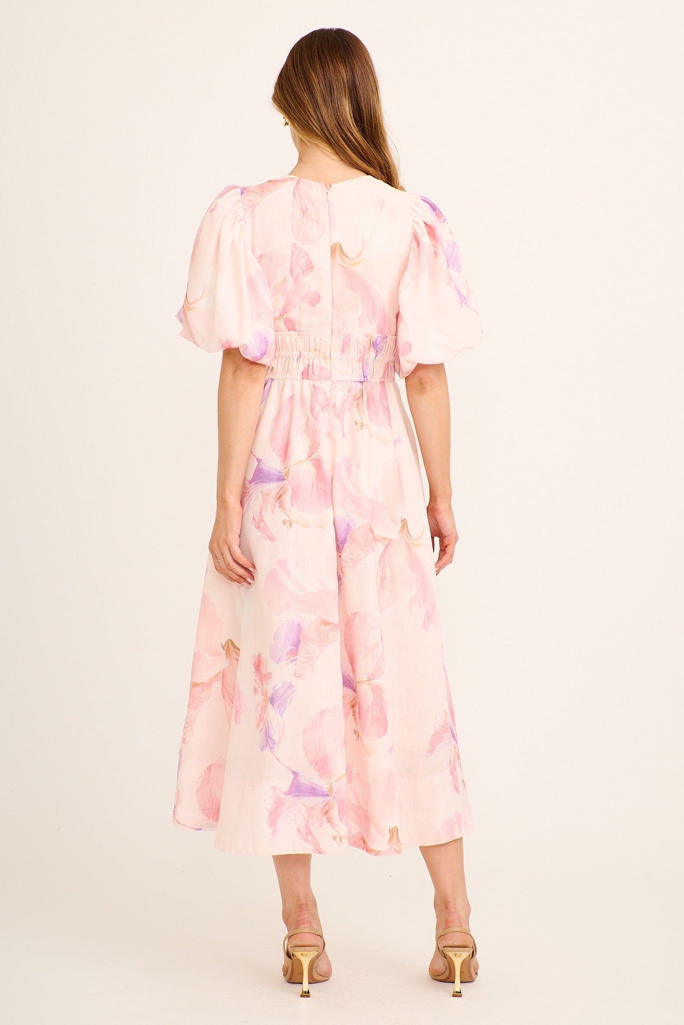 Calina Maxi Dress in Blush Floral