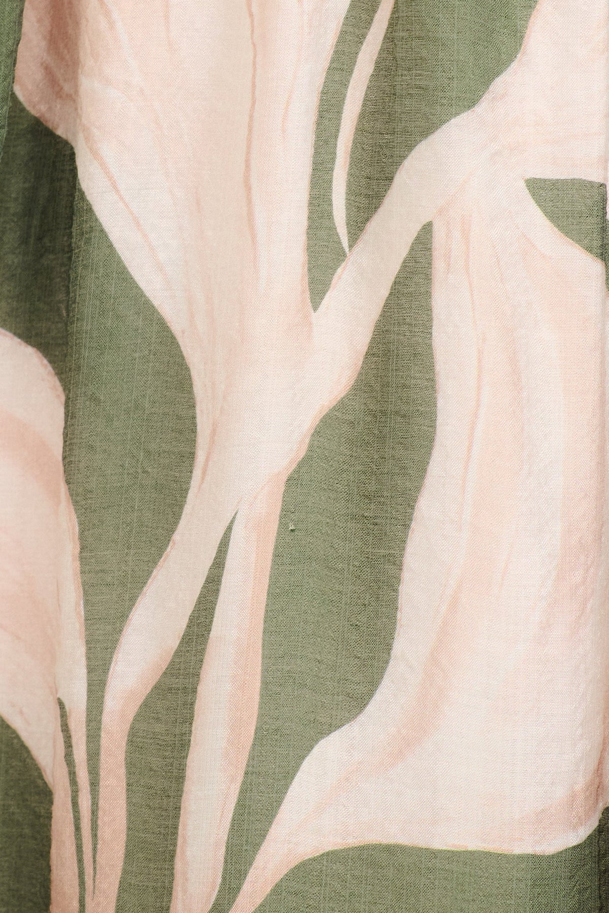 Cambria Midi Dress in Cream with Khaki Print