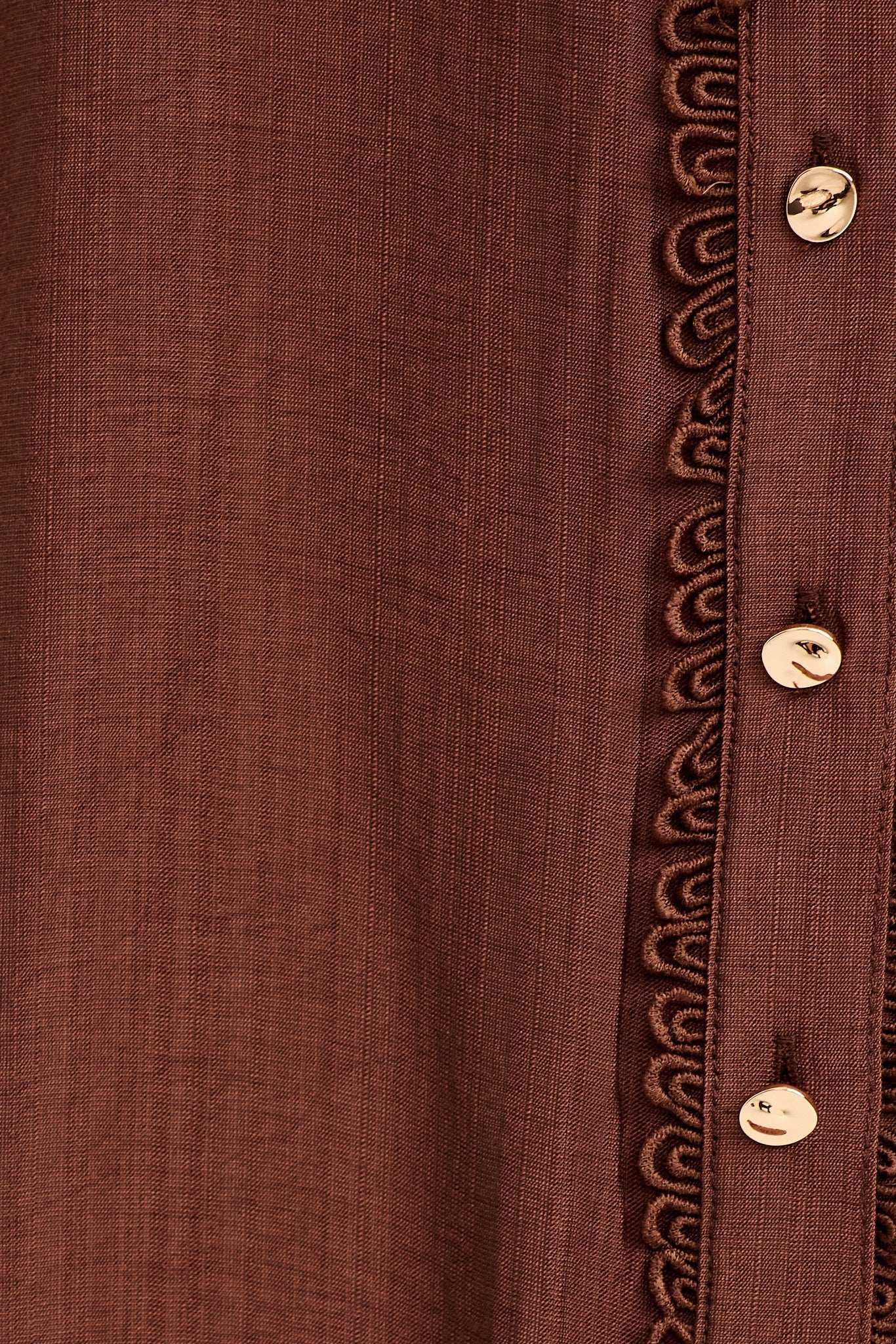 Angeline Midi Shirt Dress in Chocolate