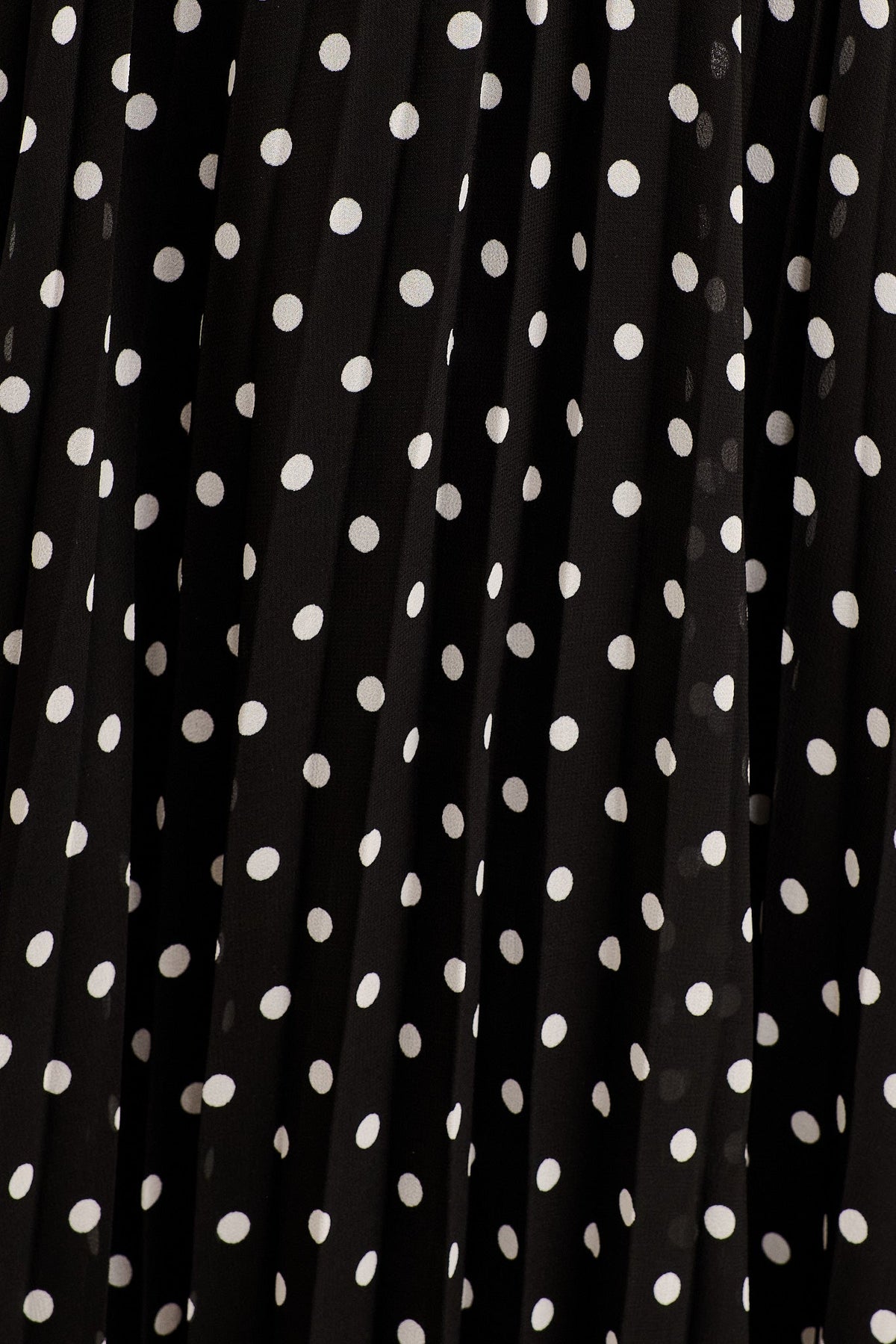 Carlo Midi Dress in Black and White Polka Dot Chiffon