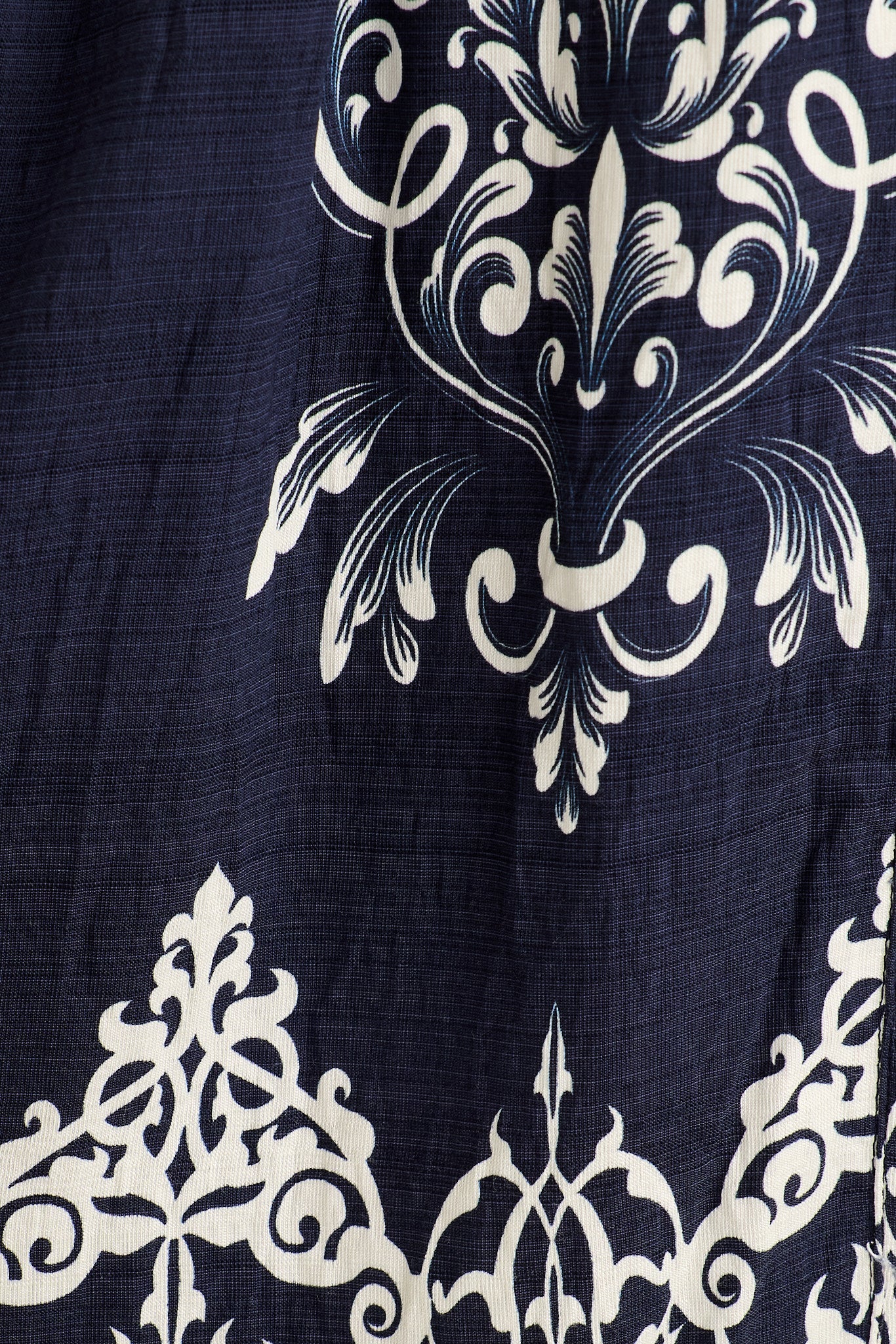 Ambar Dress in Navy with White Placement Print