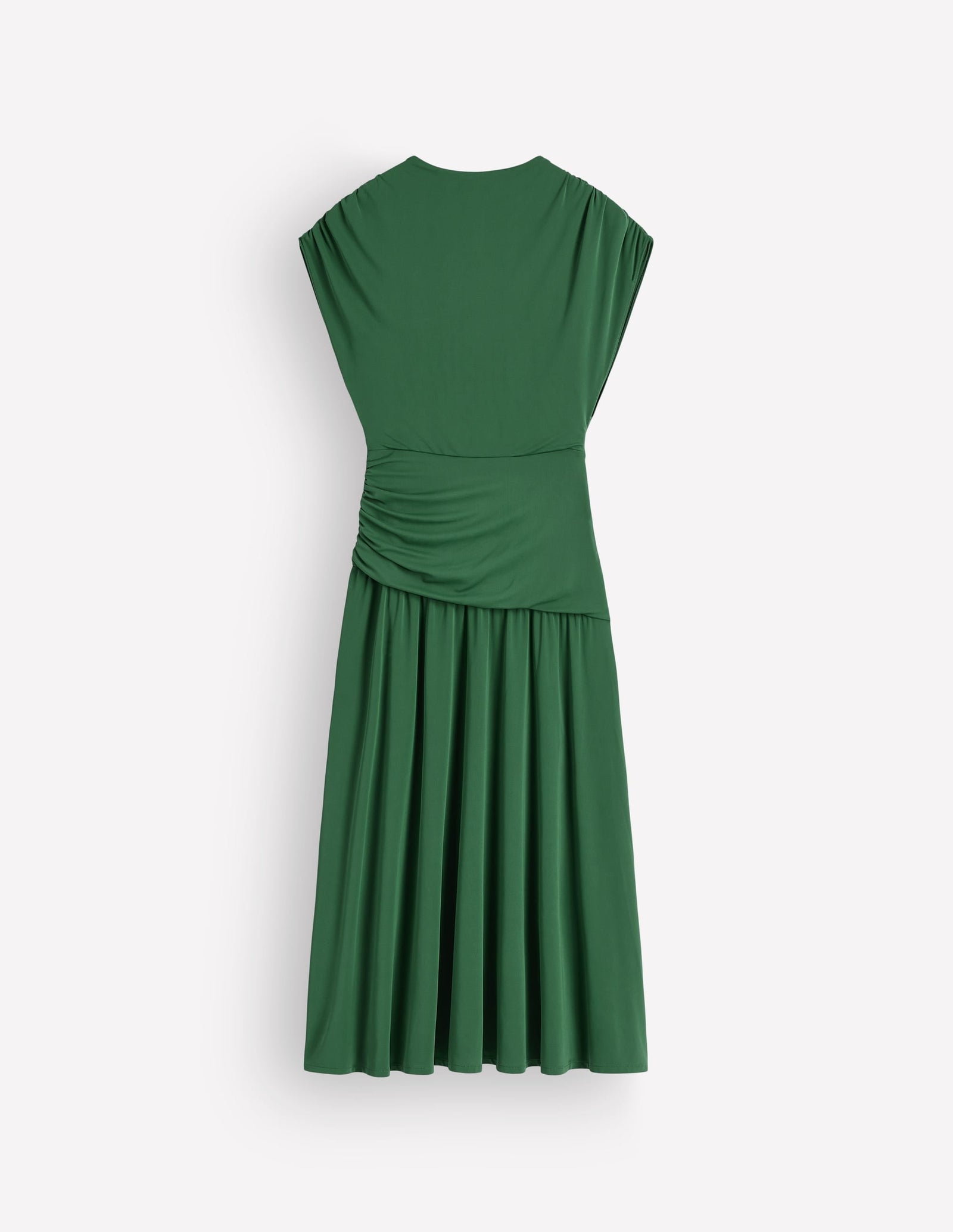 Drape Jersey Crepe Maxi Dress-Hunter Green