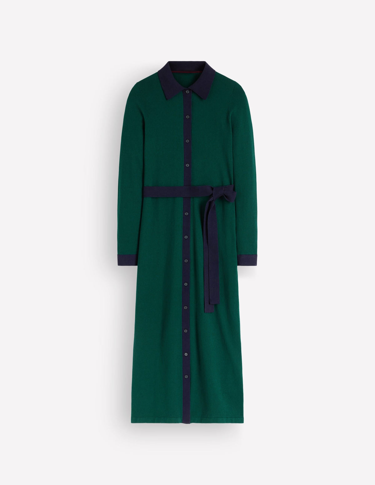 Jessica Knitted Shirt Dress-Malachite Green, Evening Blue