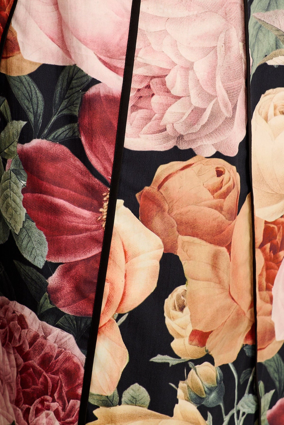 Botanica Maxi Dress in Black Floral Cotton