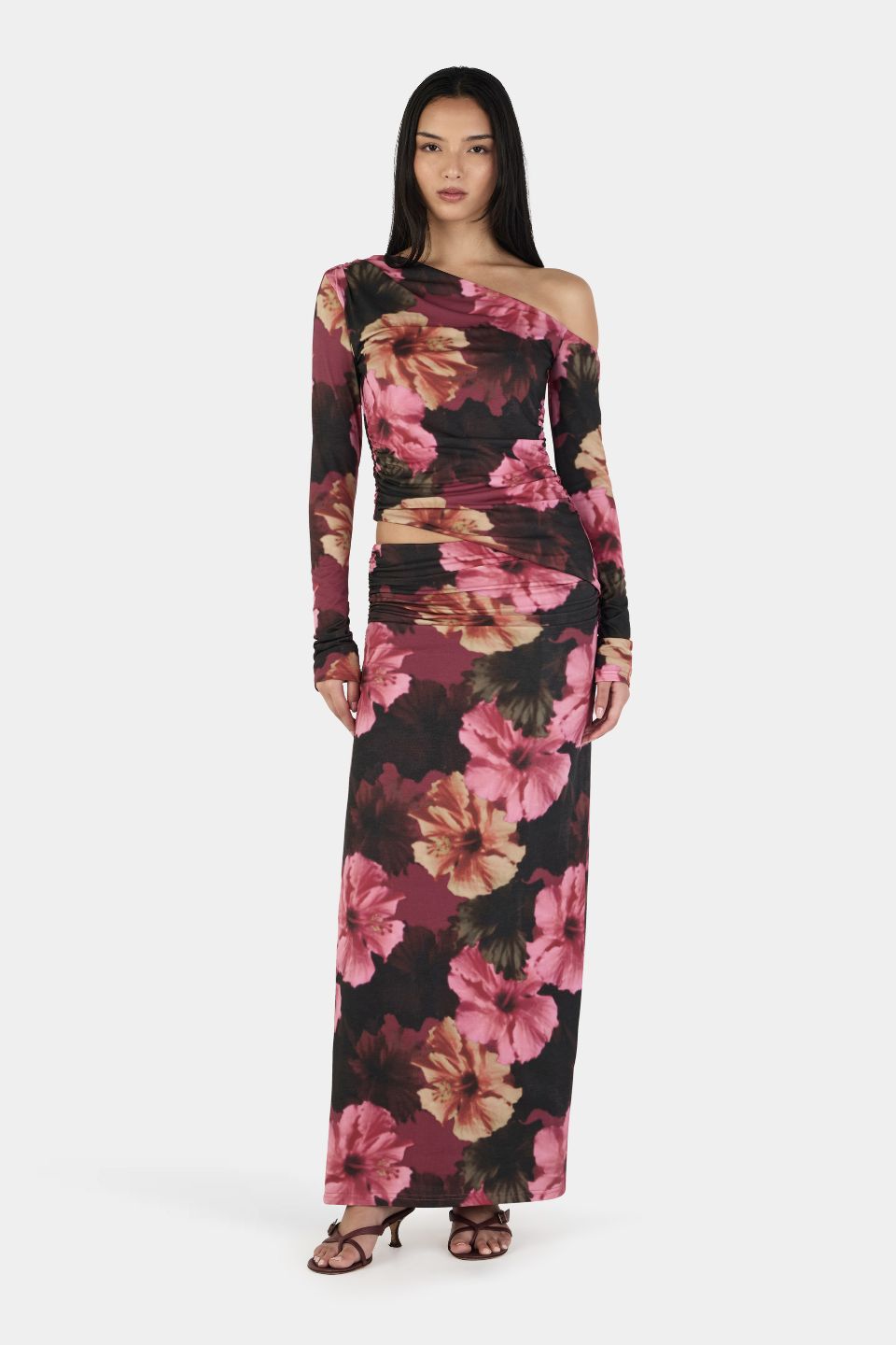 Alba Winter Hibiscus Maxi Skirt