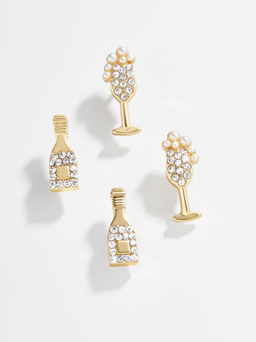 Pop the Bubbly Earring Set - Champagne Flute