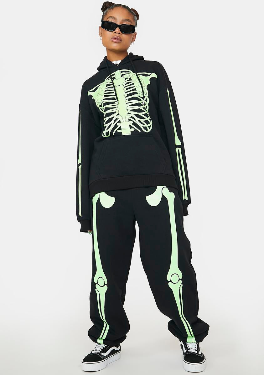 Glitter Skeleton Joggers