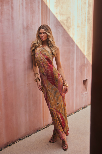 Isabella Patchwork Maxi Dress