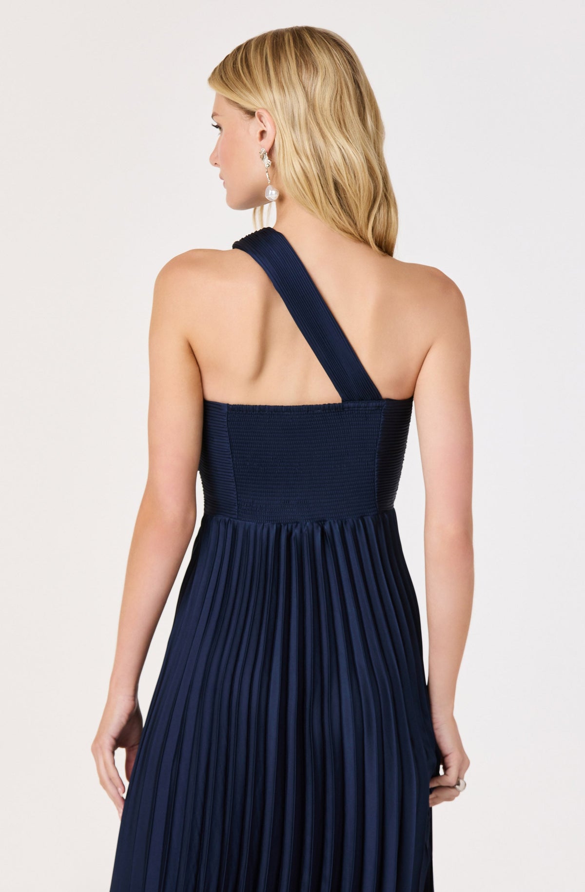Rasya One-Shoulder Pleated Maxi Dress