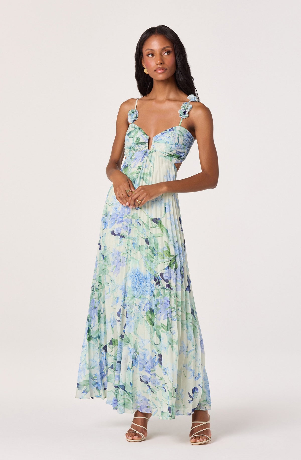 Emese Floral Cutout Maxi Dress
