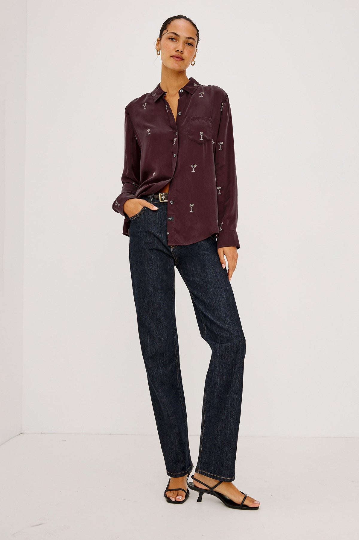 Alyssa Shirt - Oxblood Martini