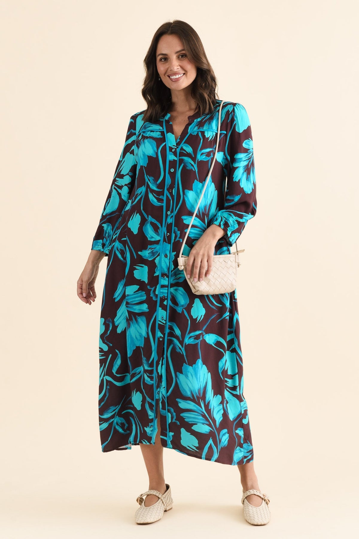 Albury Blue Floral Tie Dress