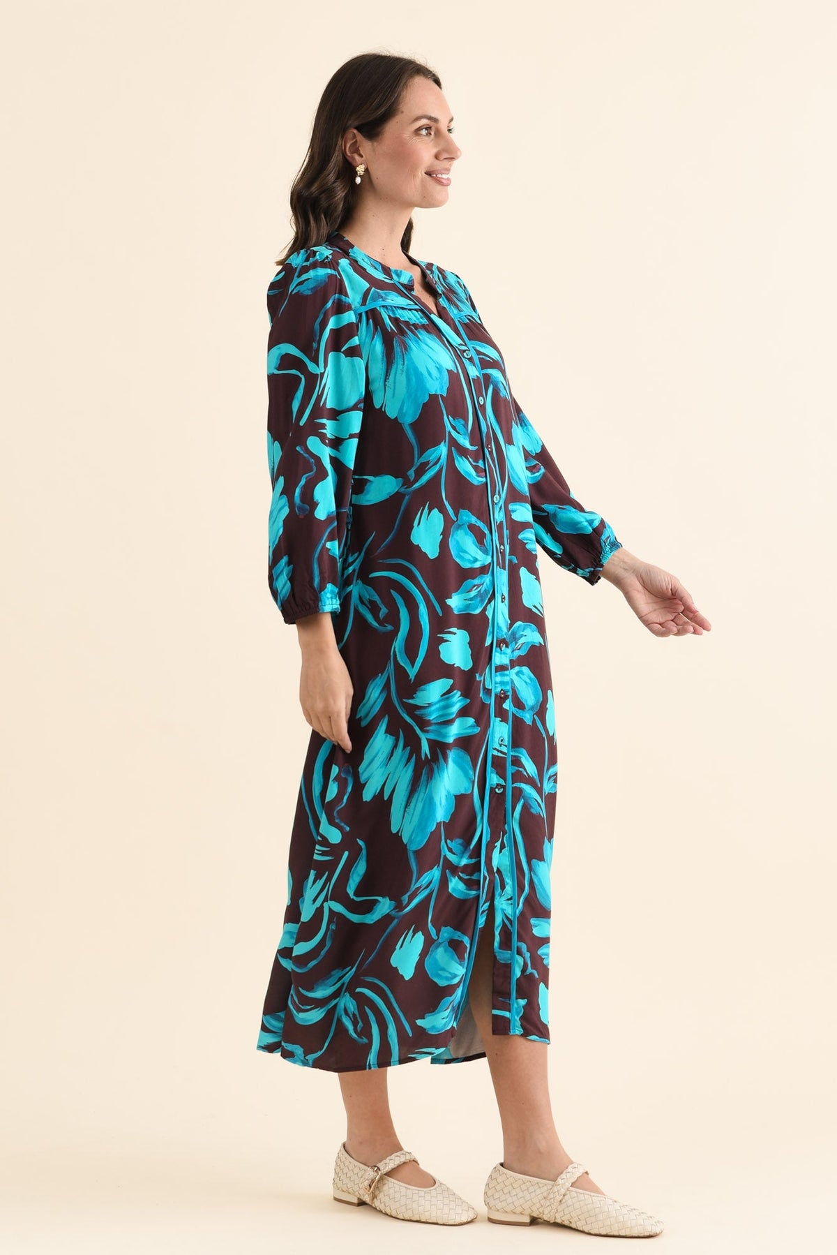 Albury Blue Floral Tie Dress