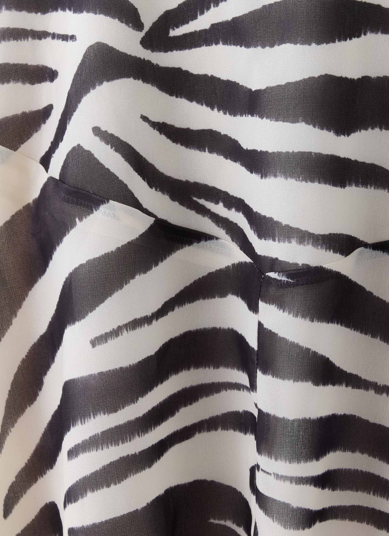 Amalina Asymmetric Midi Skirt - Zebra