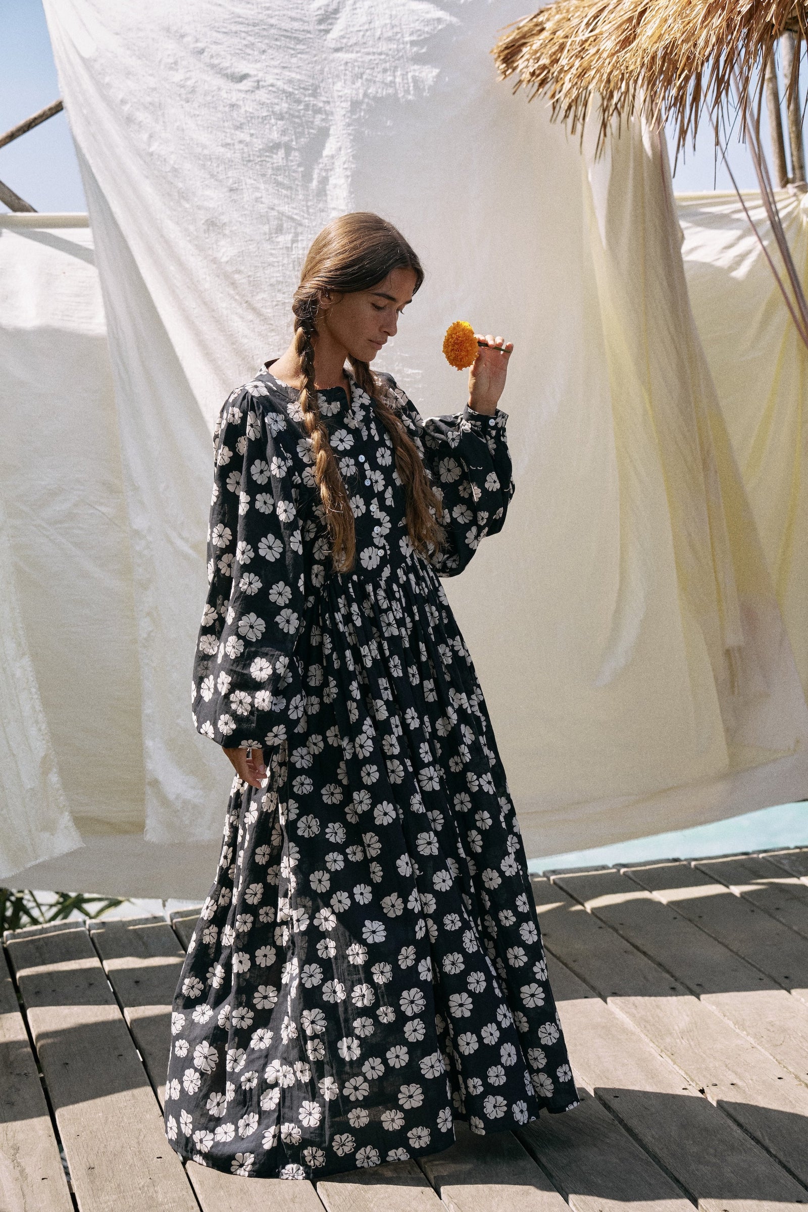 Anika Maxi Dress ~ White Cosmos