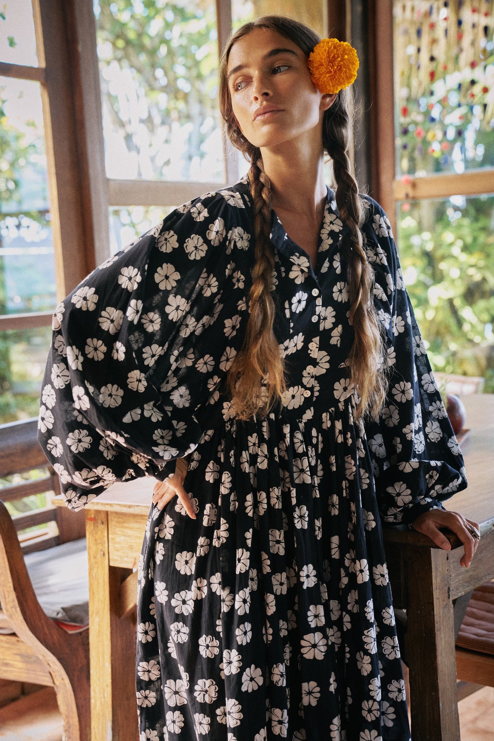 Anika Maxi Dress ~ White Cosmos