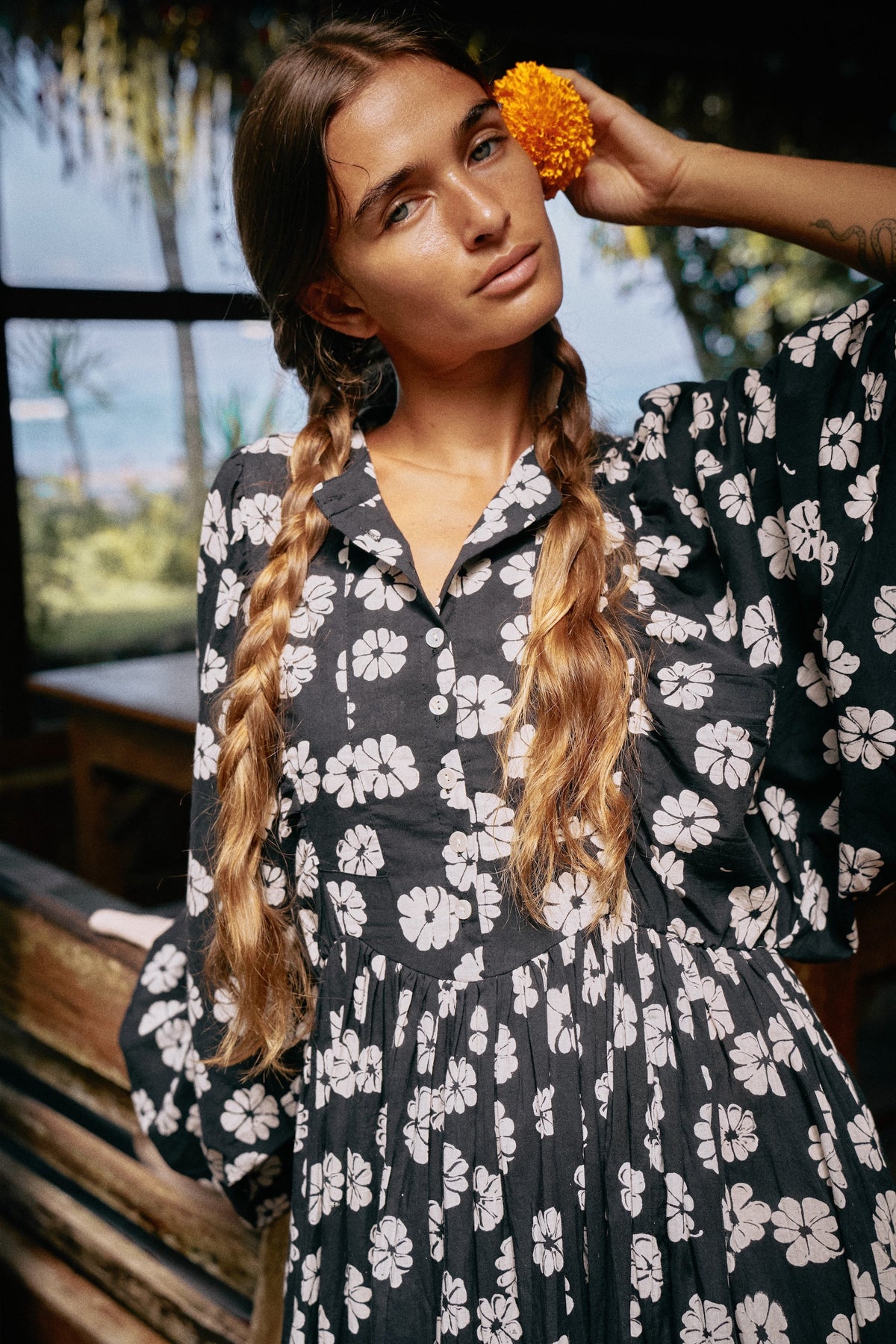 Anika Maxi Dress ~ White Cosmos