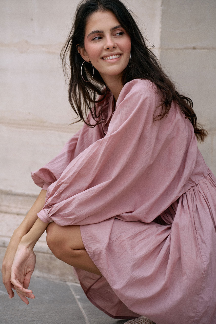 Anika Mini Dress ~ Mulberry