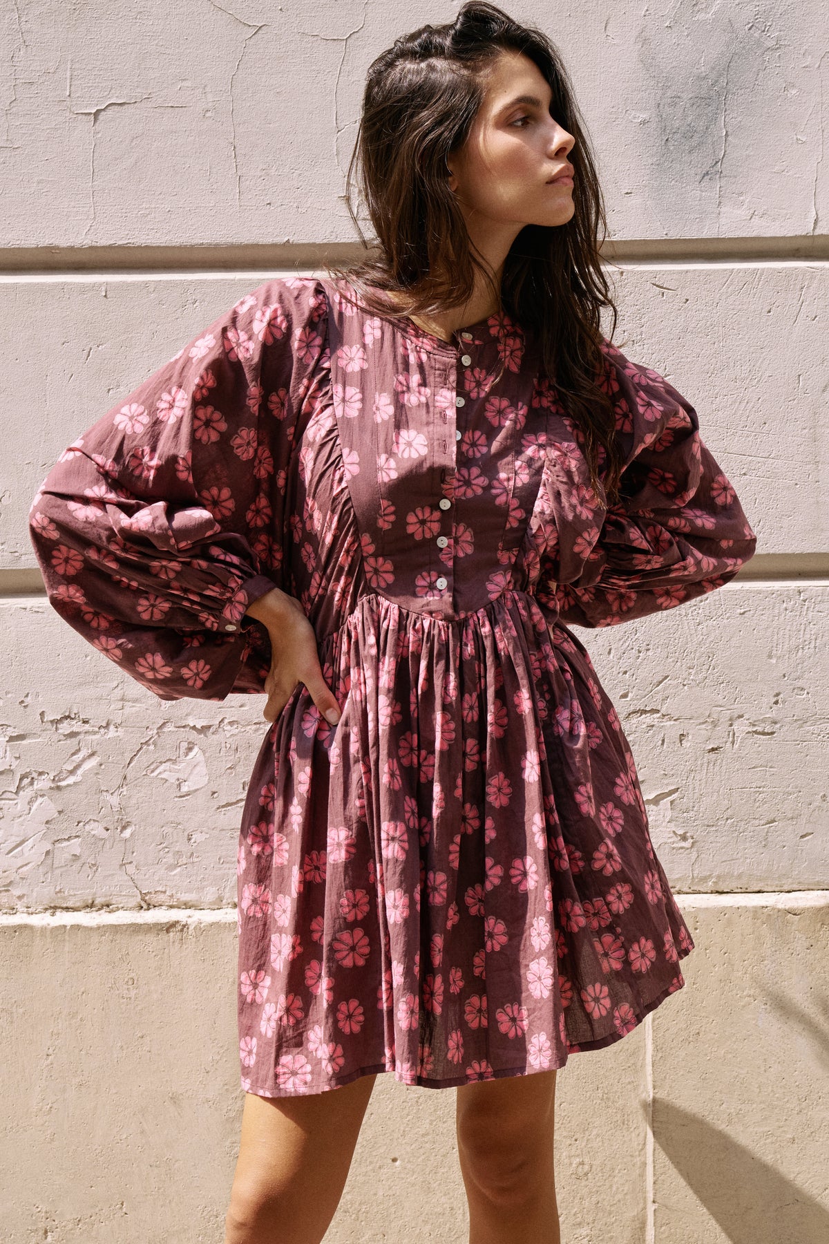 Anika Mini Dress ~ Pink Cosmos