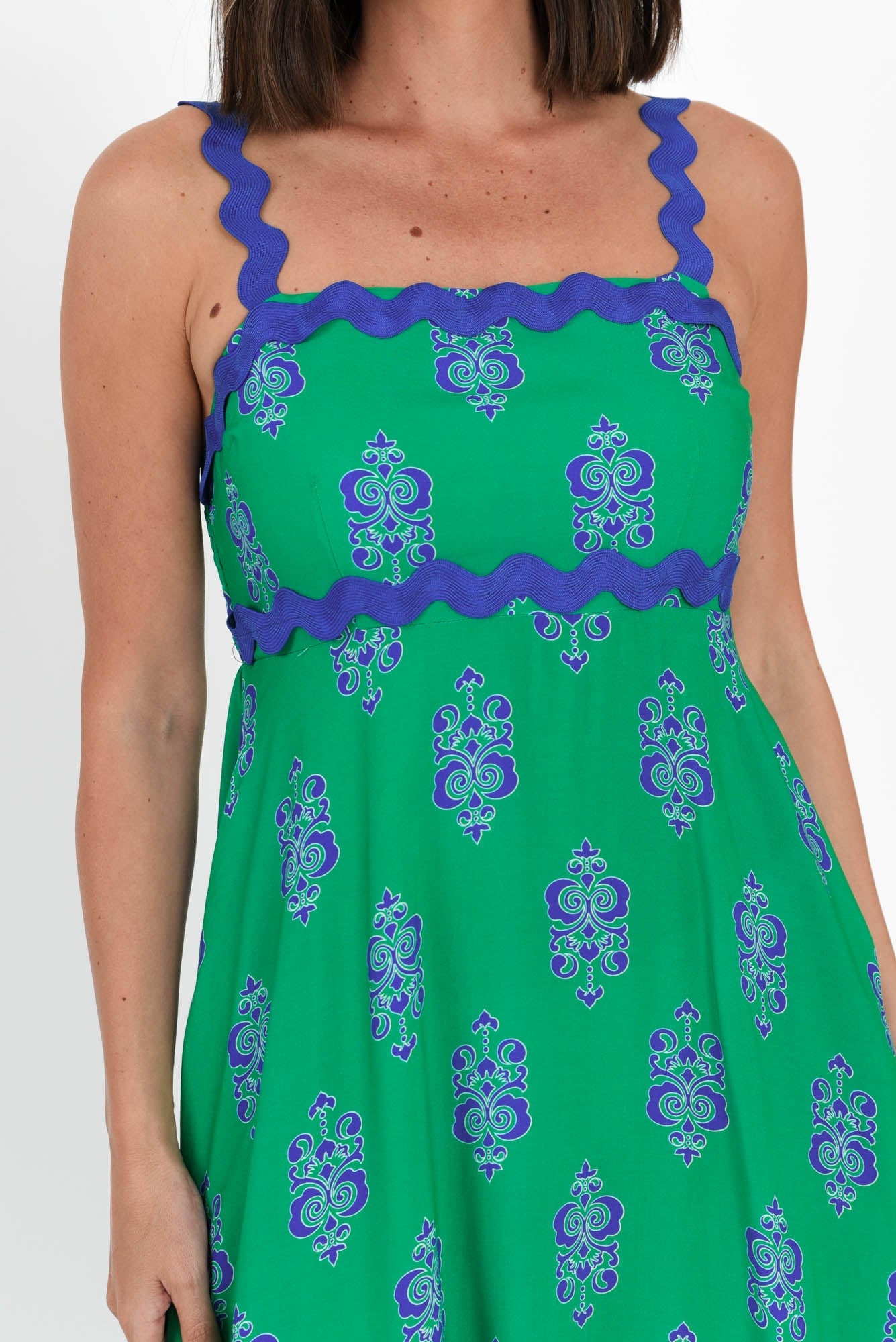 Annalise Green Mosaic Maxi Dress