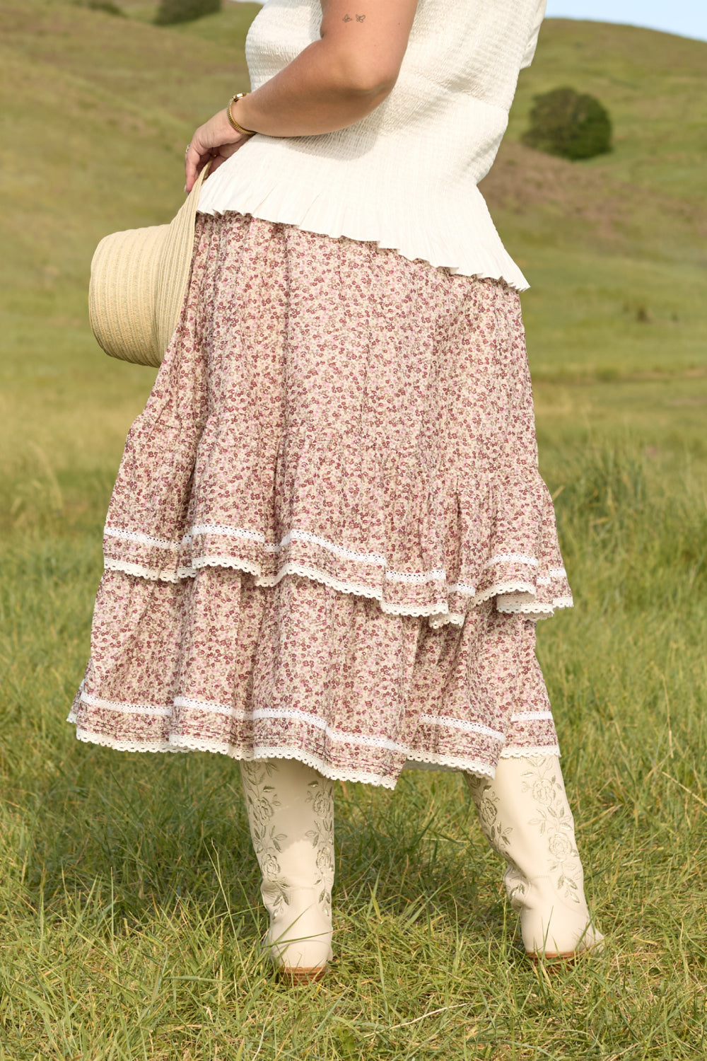 Annalise Midi Skirt in Philocaly Floral