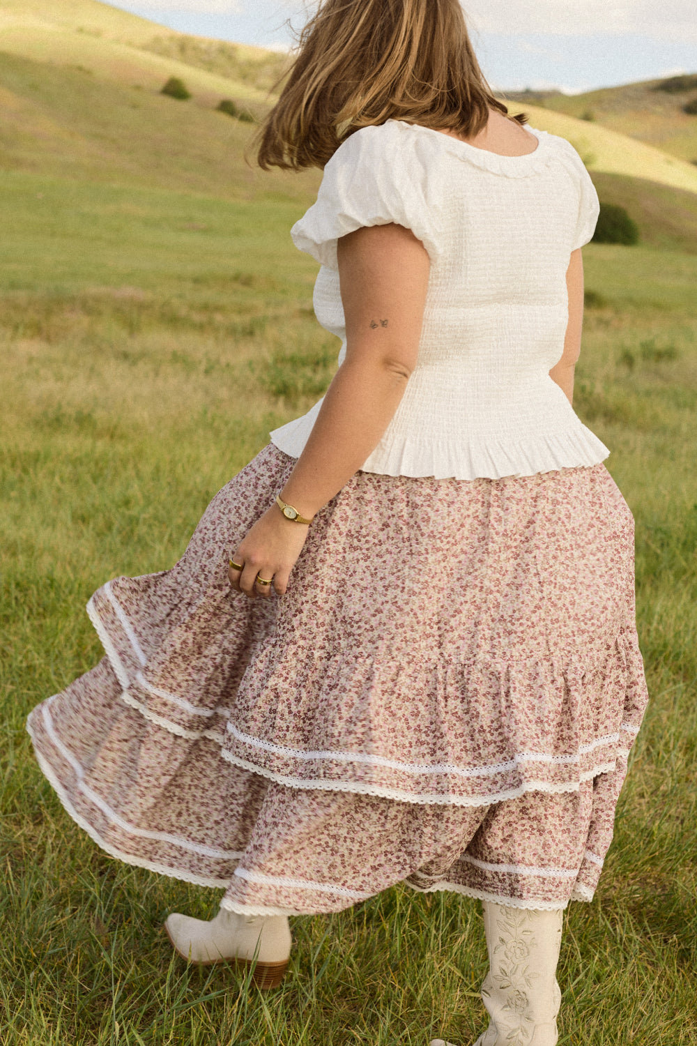 Annalise Midi Skirt in Philocaly Floral