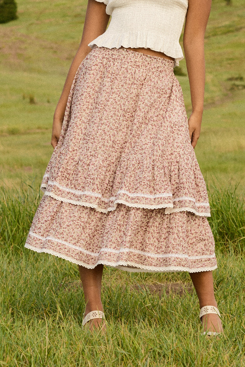 Annalise Midi Skirt in Philocaly Floral