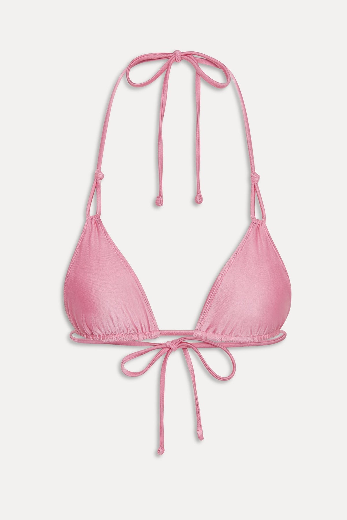 Ari Reversible Satin Bikini Top - Vintage Cheetah