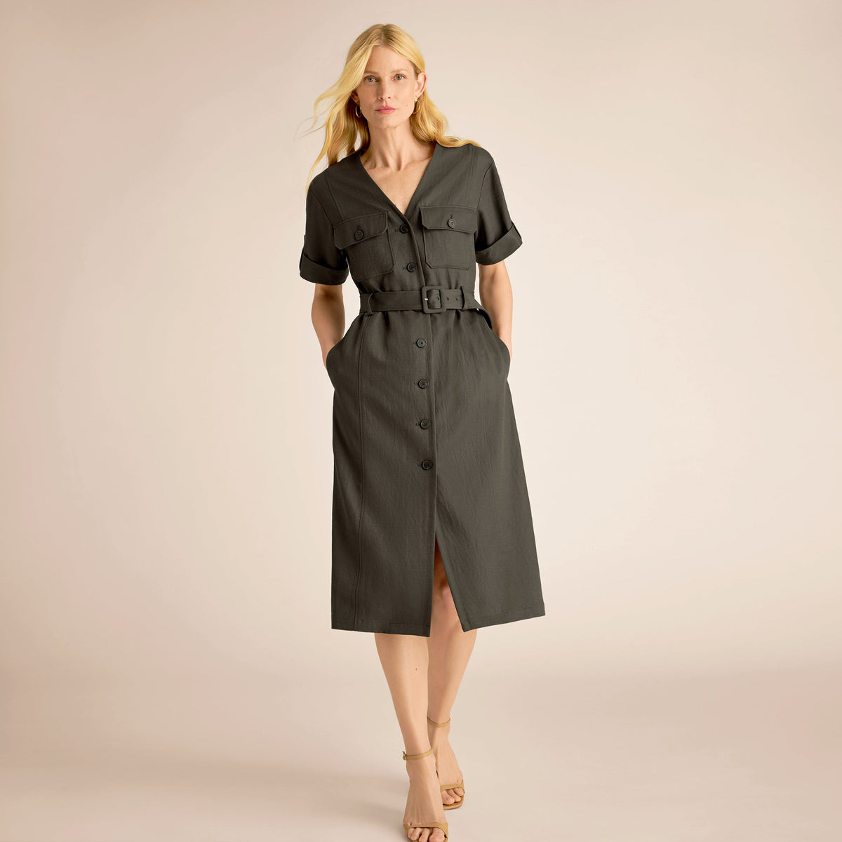 Artemis Safari Dress - Everyday Twill :: Anchor