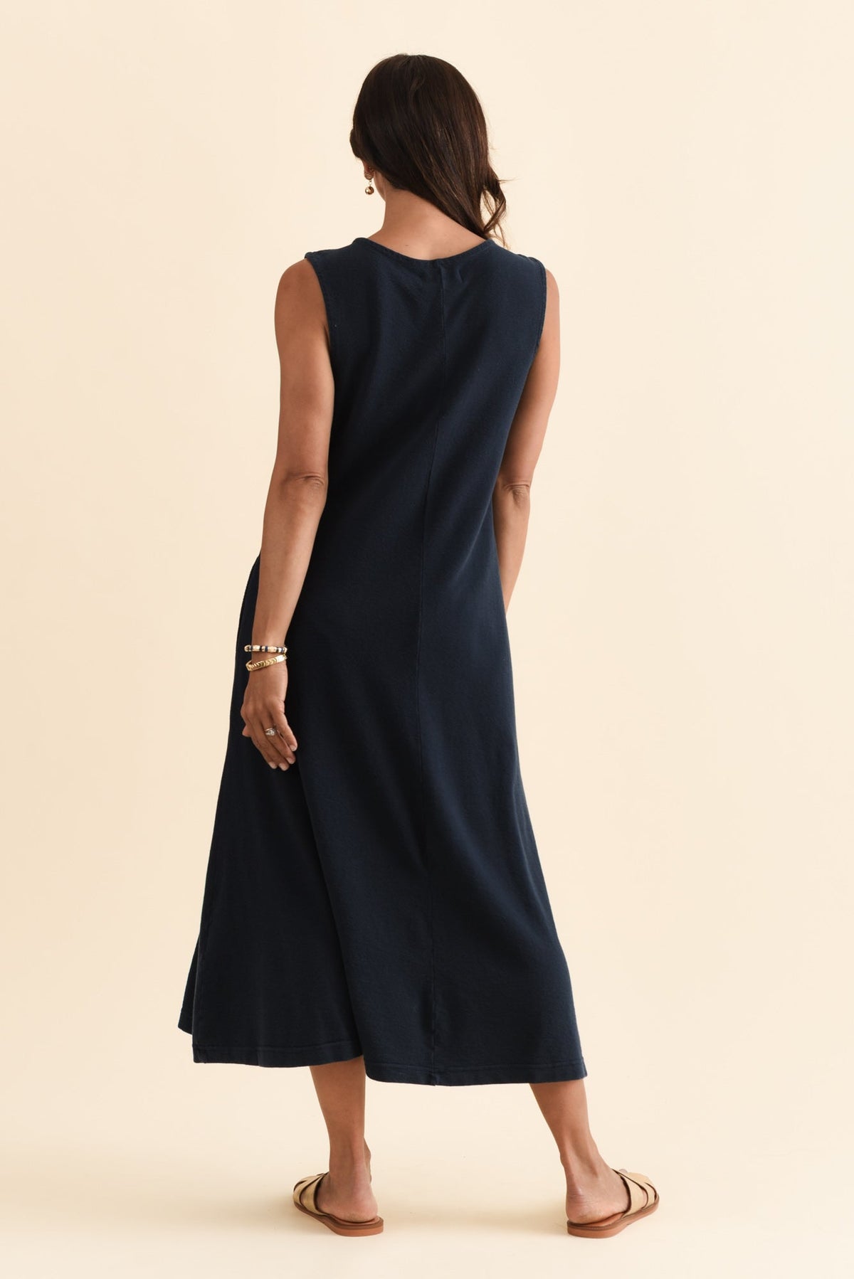 Aspen Navy Pocket Sleeveless Dress