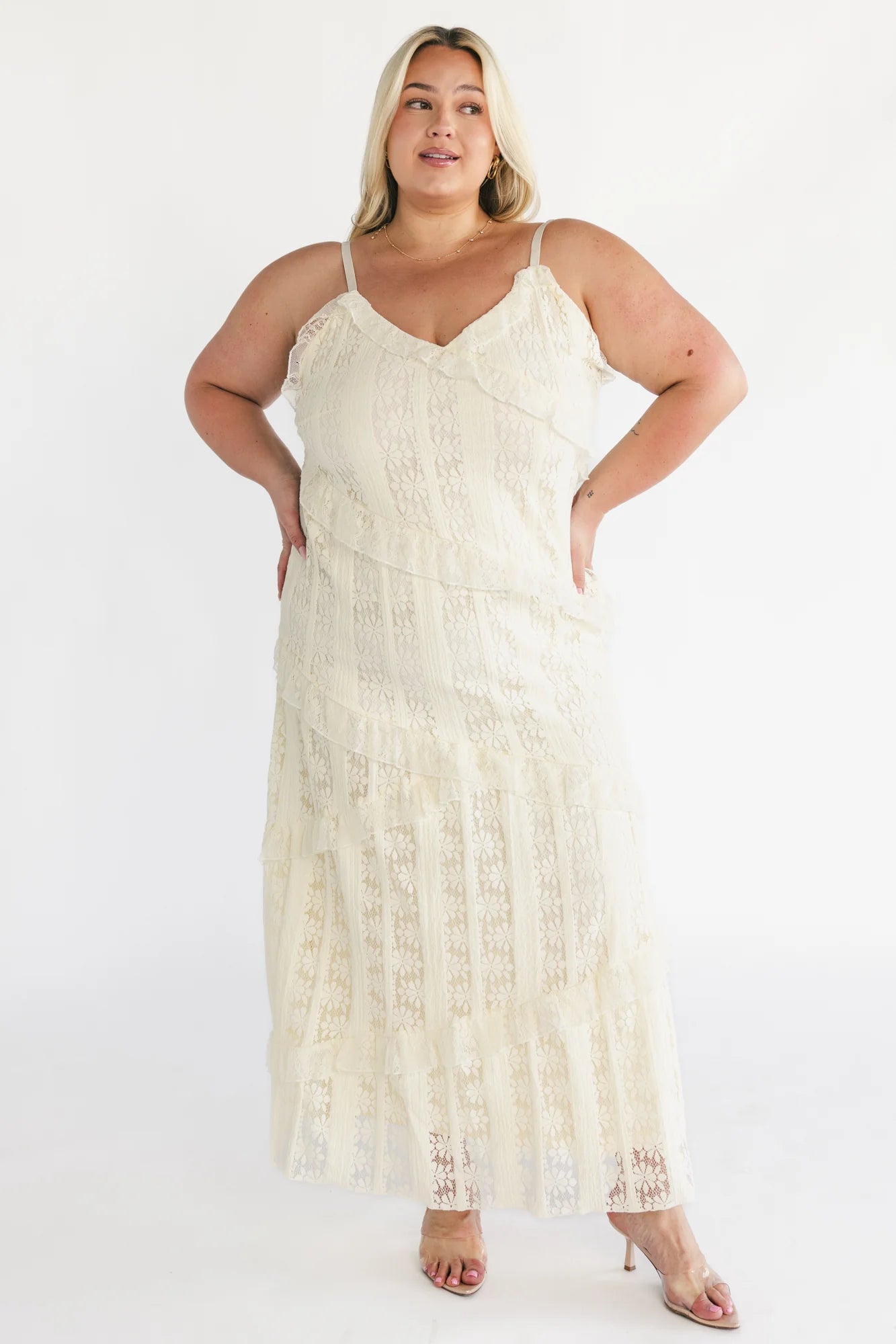 Annabelle Lace Maxi Dress | Cream