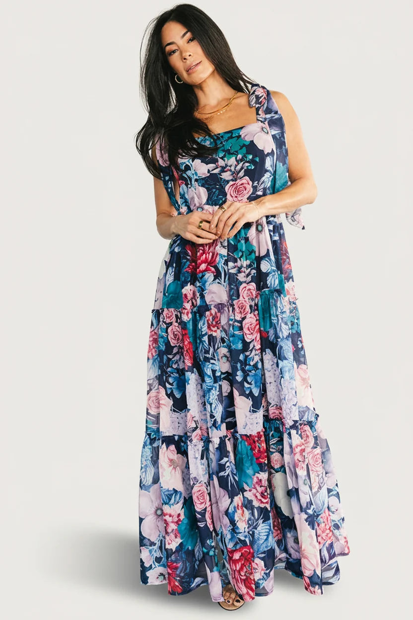 Anita Maxi Dress | Dark Blue Multi Floral