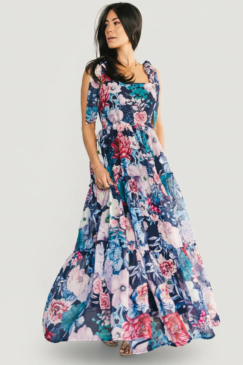 Anita Maxi Dress | Dark Blue Multi Floral