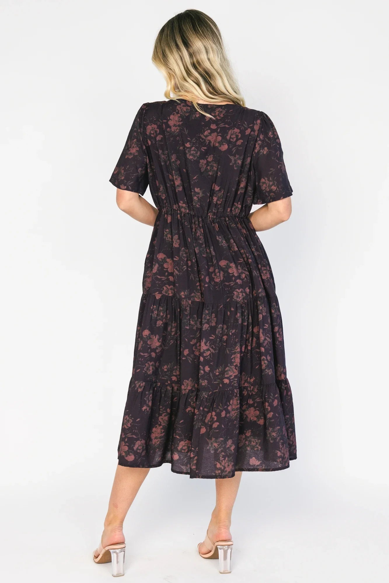 Annelise Midi Dress | Deep Plum Floral