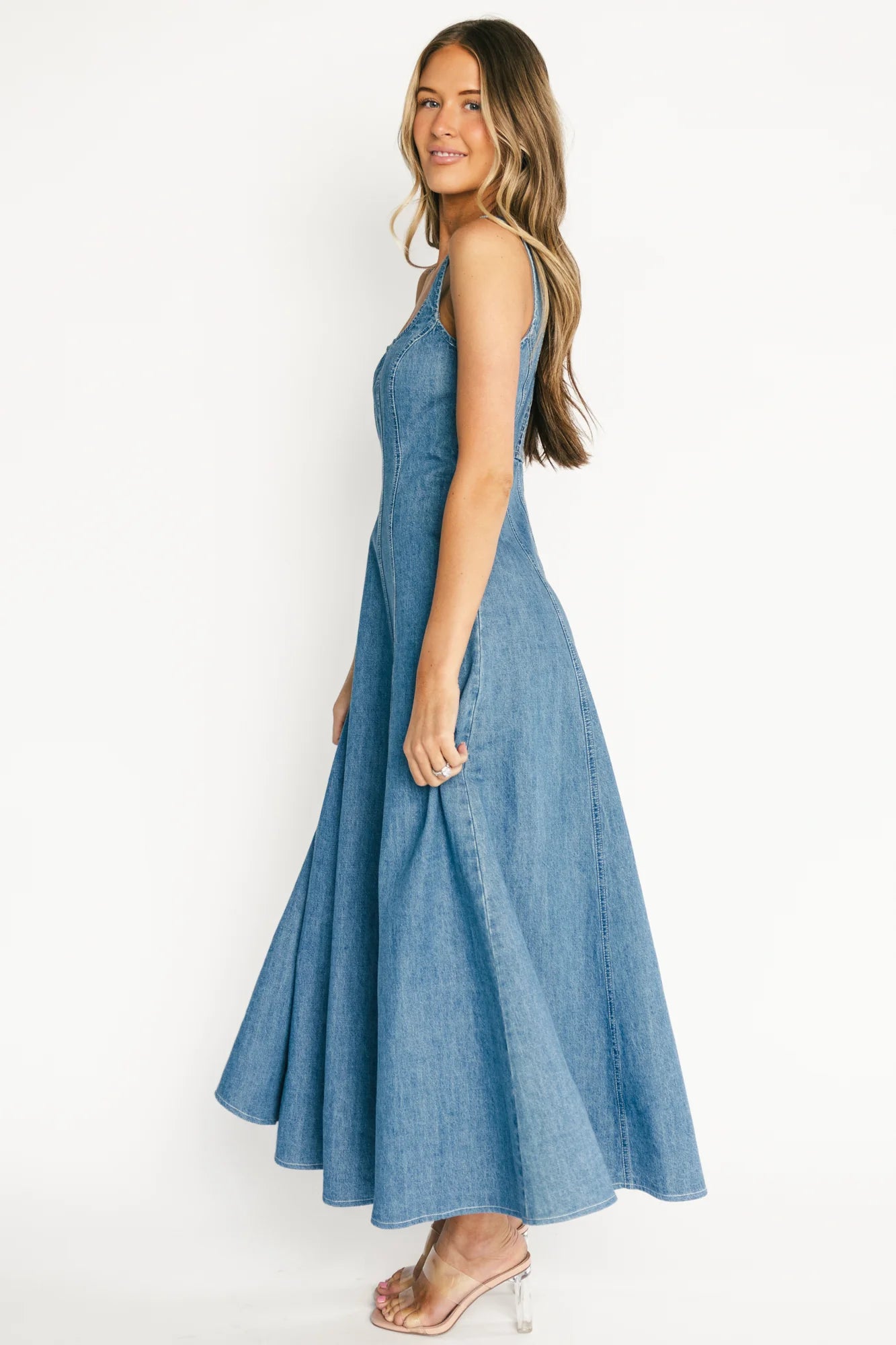 Annie Denim Maxi Dress | Blue