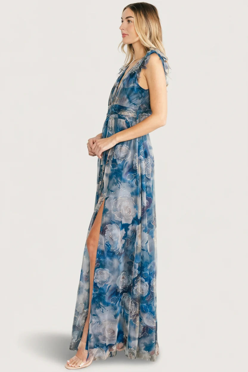 Adelyn Maxi Dress | Blue Floral