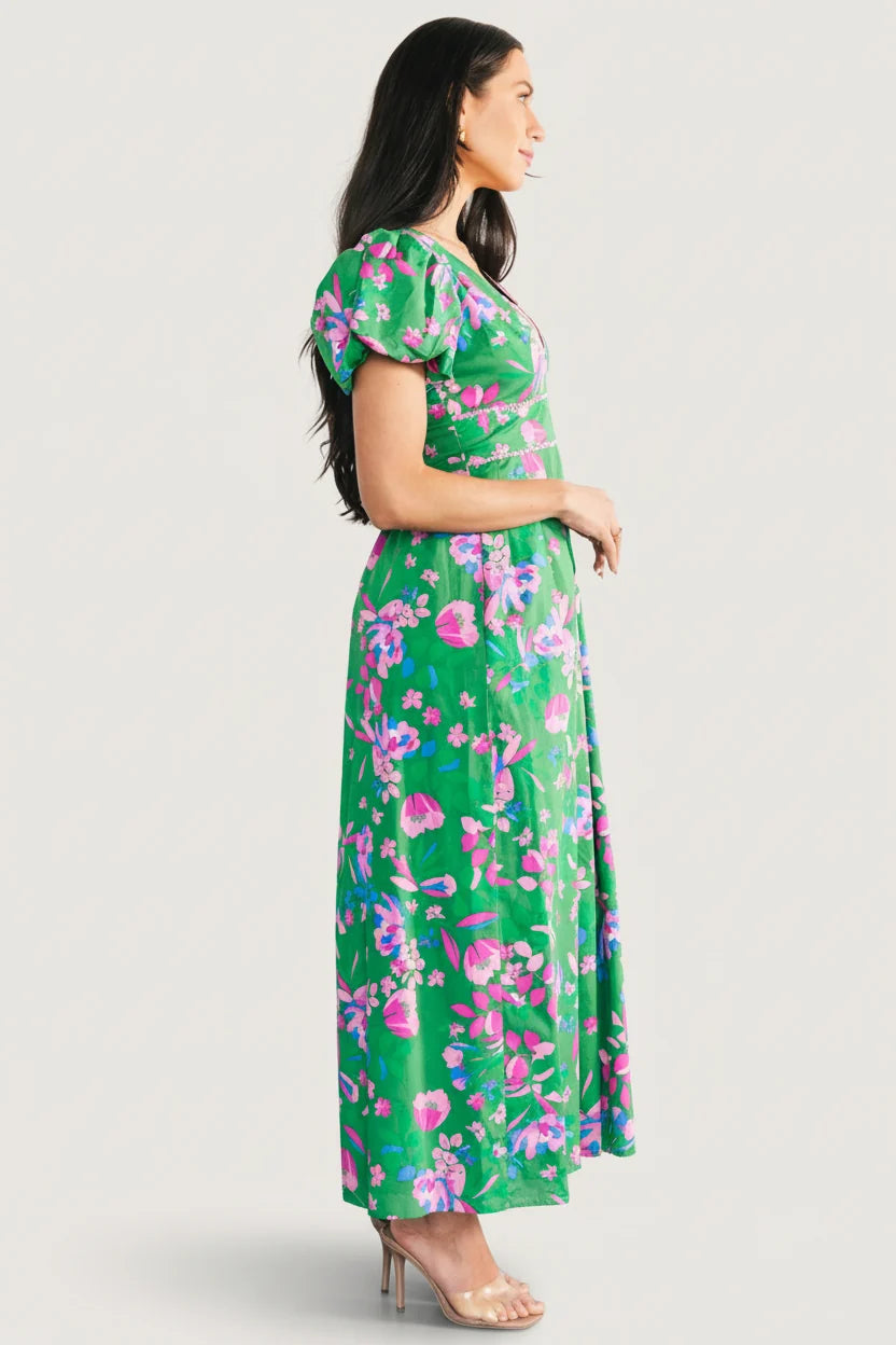 Anya Maxi Dress | Green Multi Print