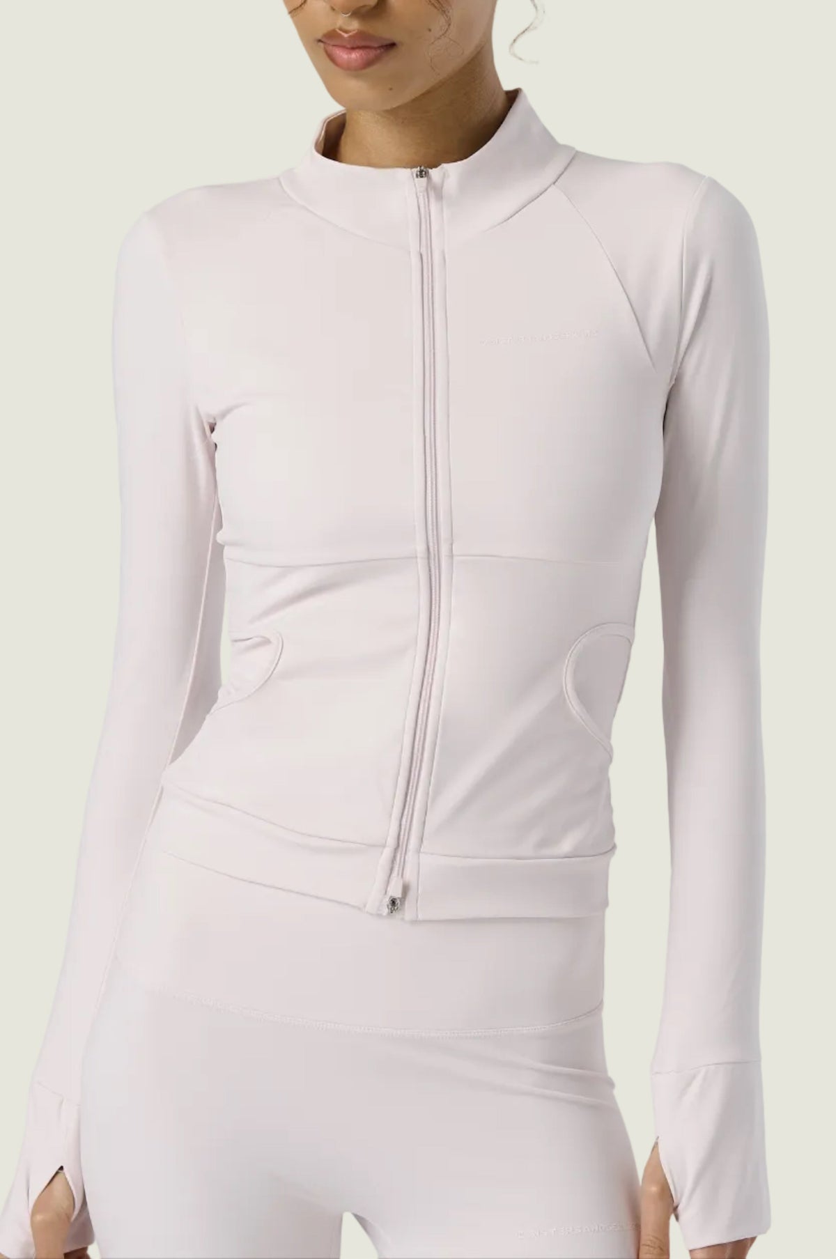 Active Zip Up Top in Soft Pink