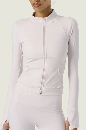 Active Zip Up Top in Soft Pink
