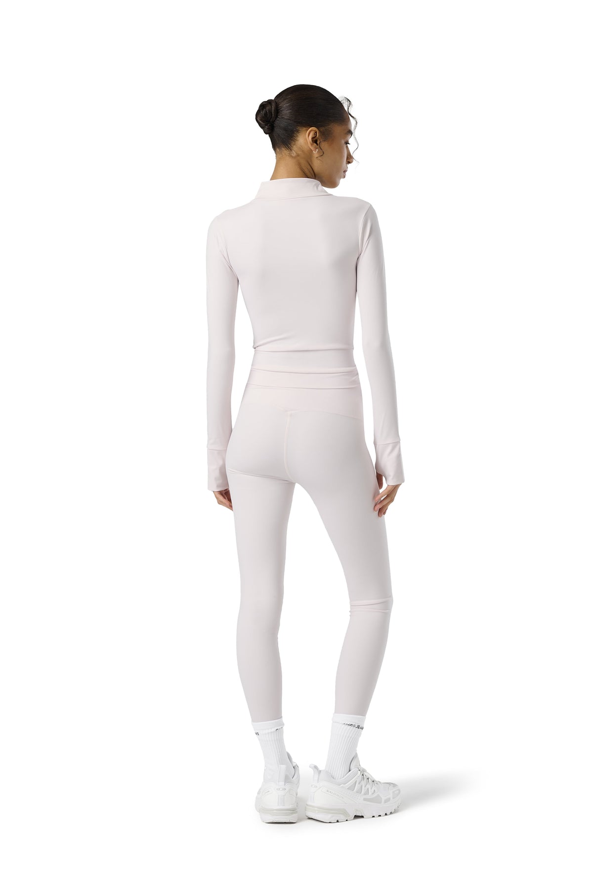 Active Zip Up Top in Soft Pink
