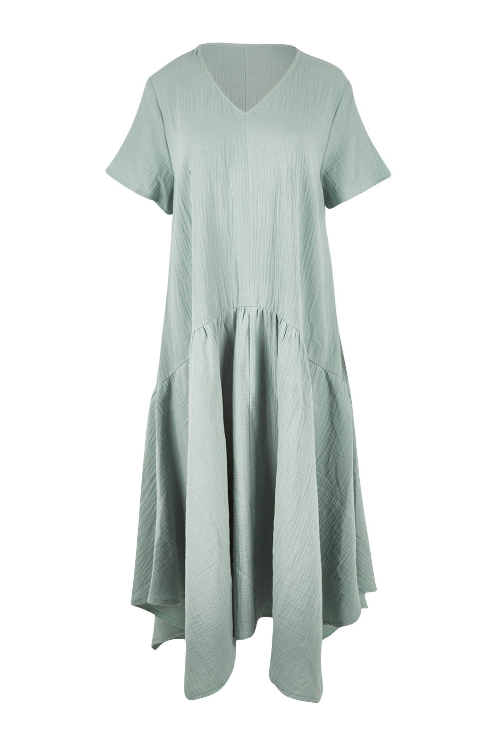 Belle Angled Hem Dress - Sage