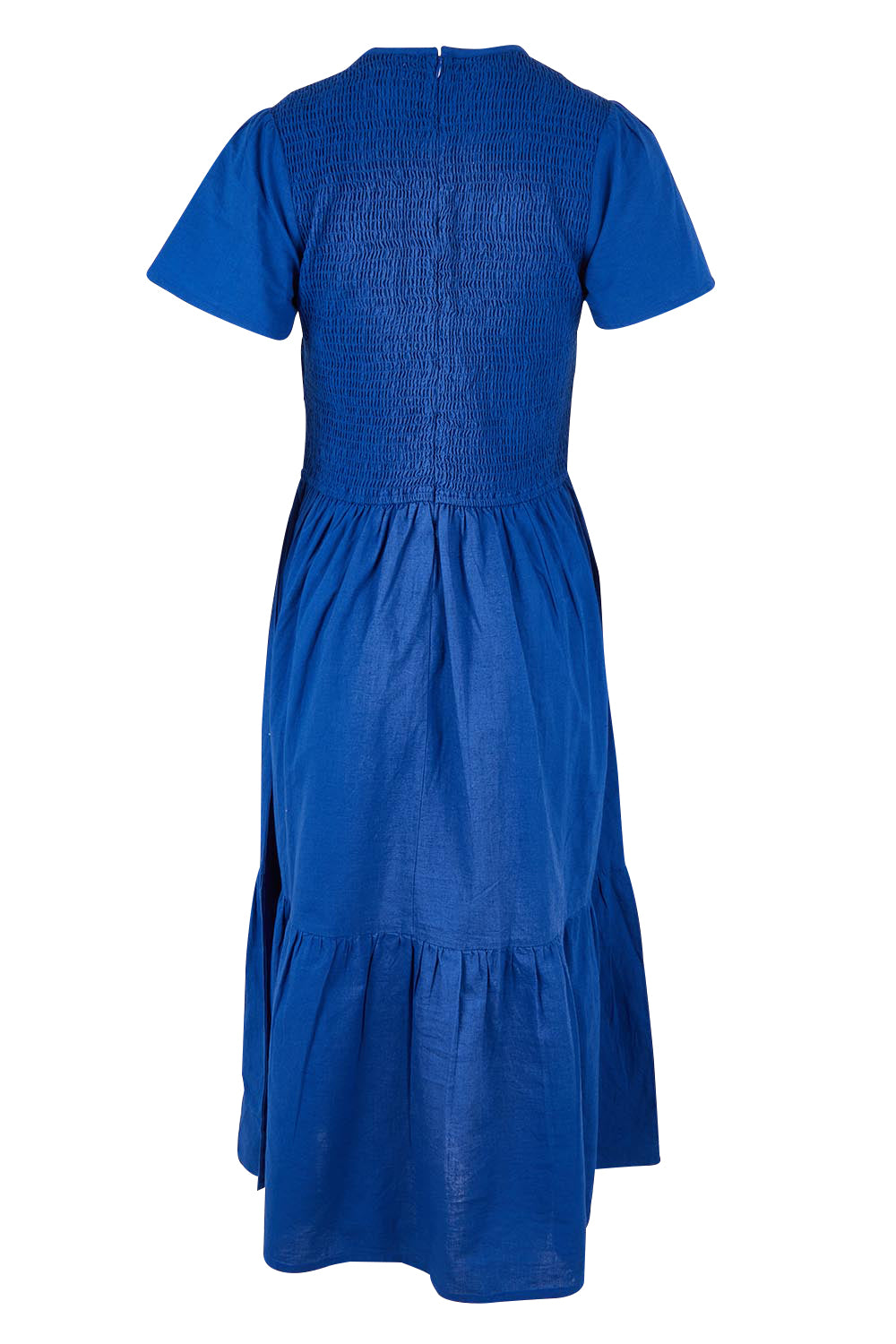 Belle Cotton Shirred Bodice Dress - Marineblue