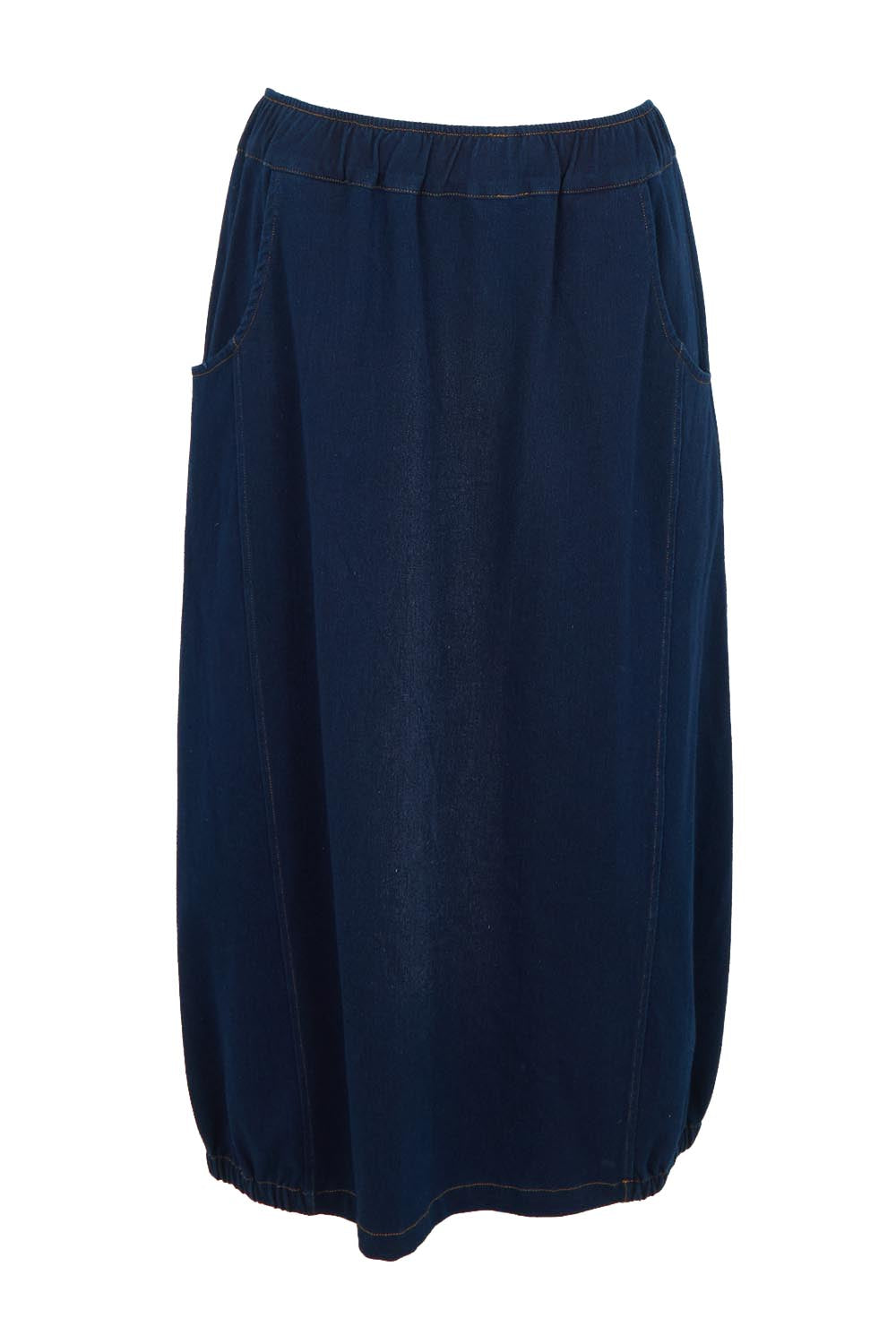Bubble Delight Pull On Denim Look Skirt – Darkdenim