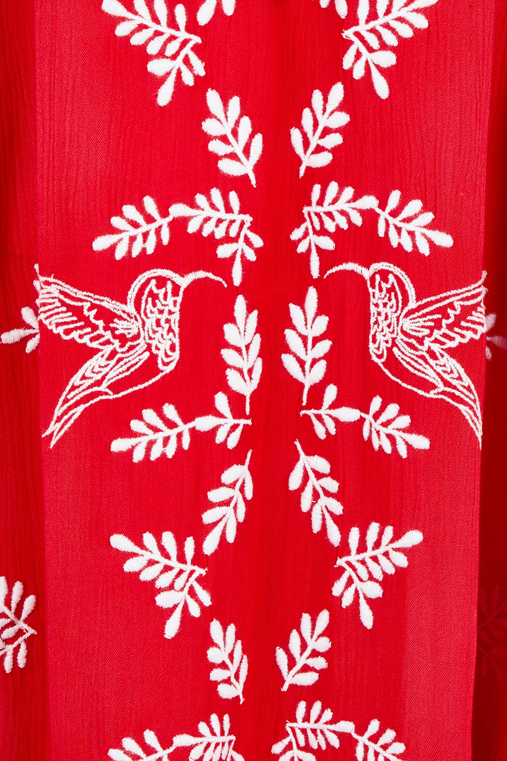 Dancing With Birds Midi Dress - Scarlet