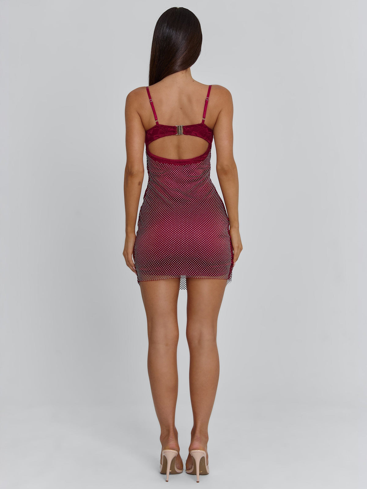 Bonjour Mini Dress Burgundy