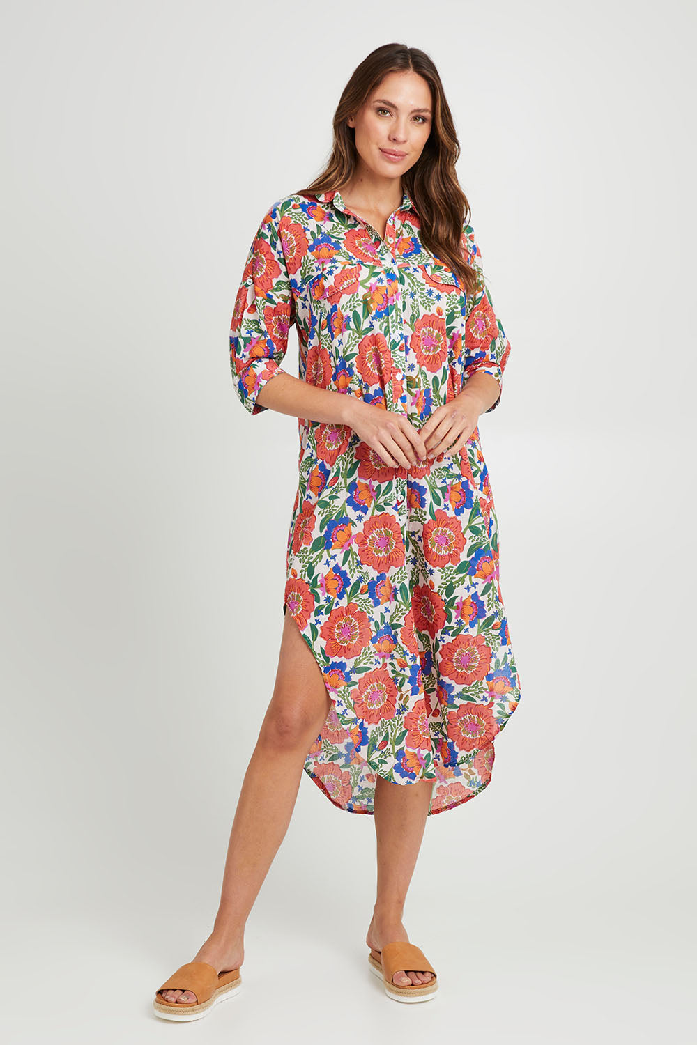 Amari Shirt Dress - Whitegiul