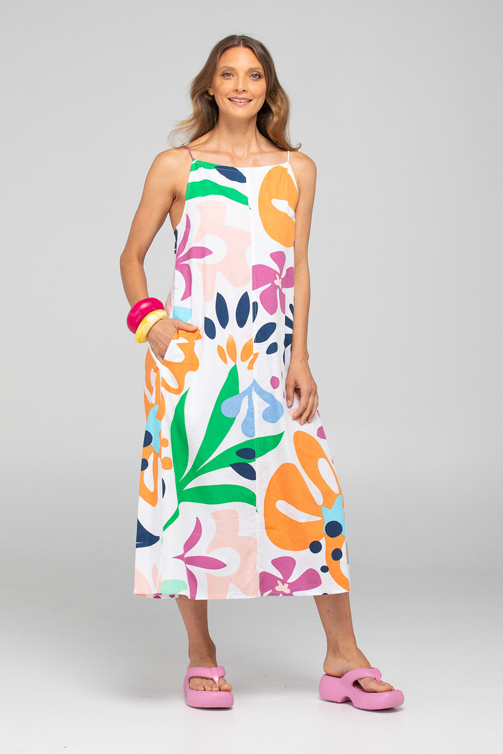 Aria Cotton Dress - Sorrento