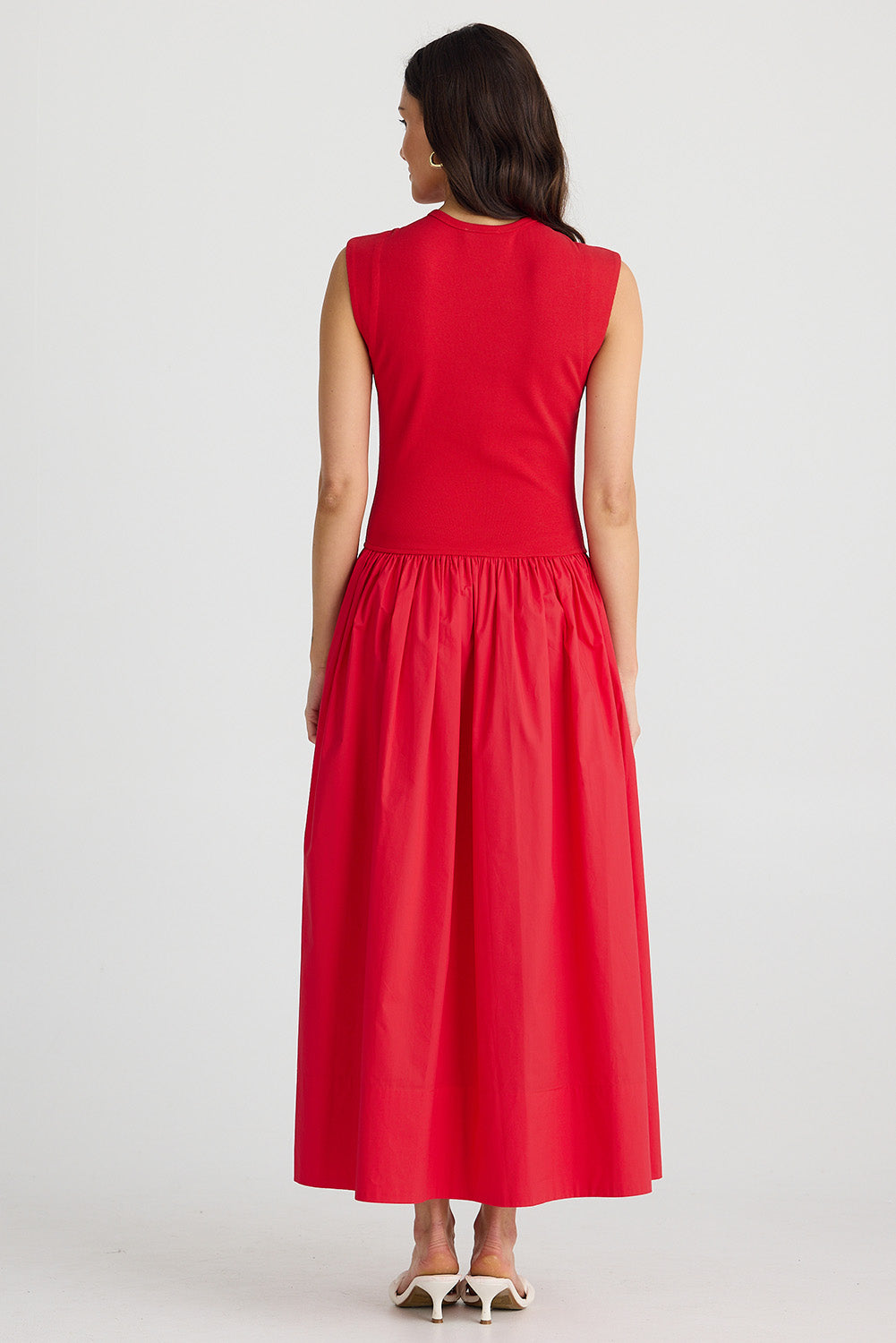 Daphne Cotton Blend Dress - Chilli