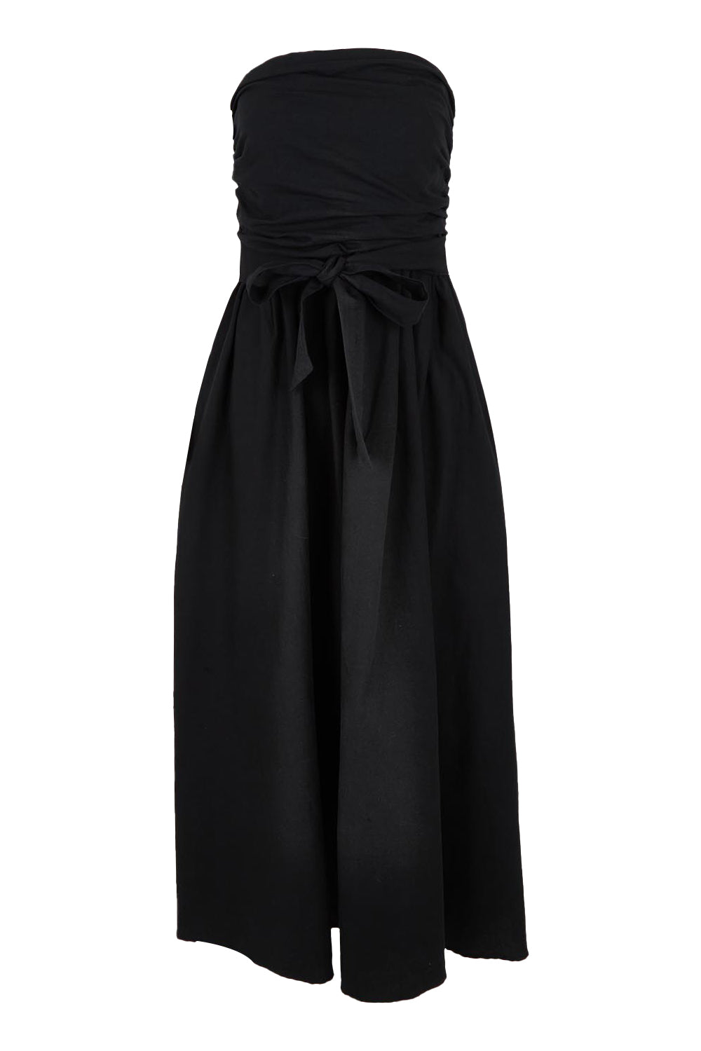 Avalon Cotton Linen Maxi Dress - Black