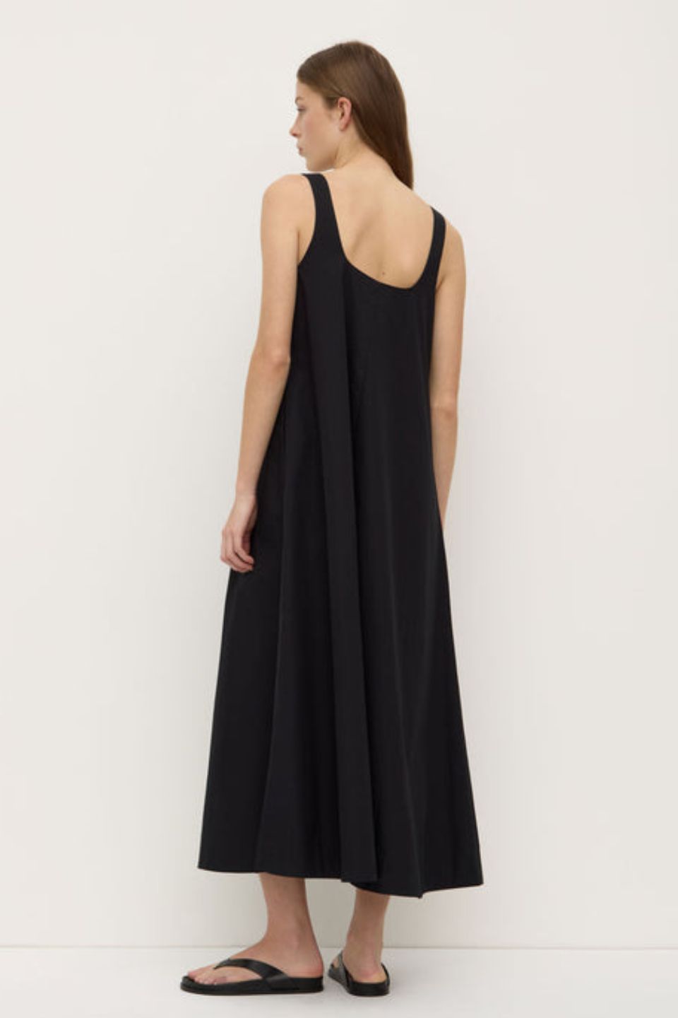 Becca Black Cotton Sleeveless Maxi Dress